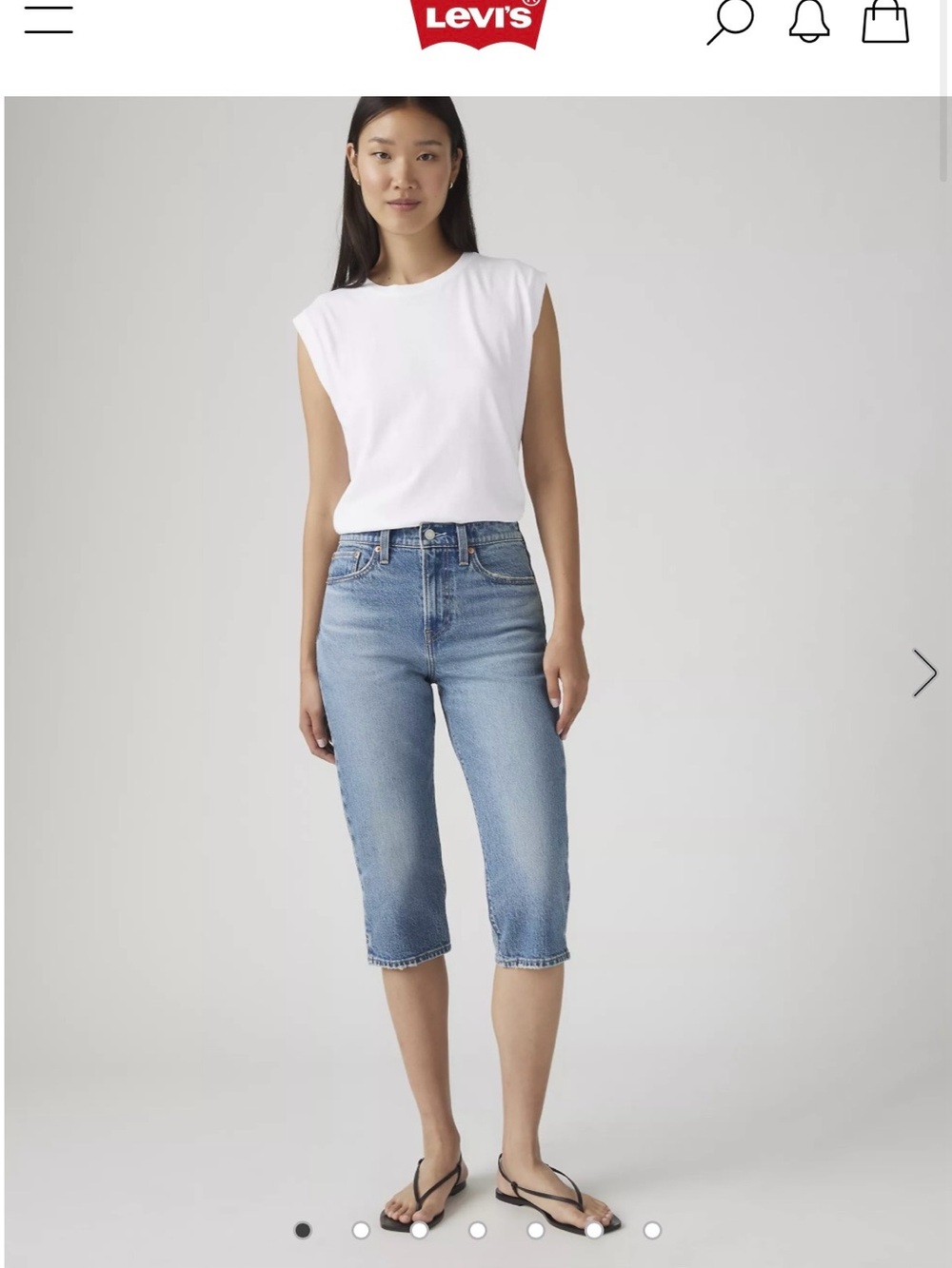 Levi's Light Blue Wedgie Capri Cropped Jeans - Women's
